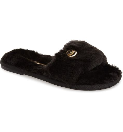 michael kors faux shearling slides|Women's Designer Slides .